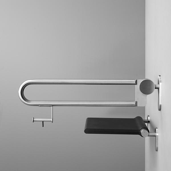 D-line Foldbar toiletst&oslash;tte 850mm - Rustfrit st&aring;l