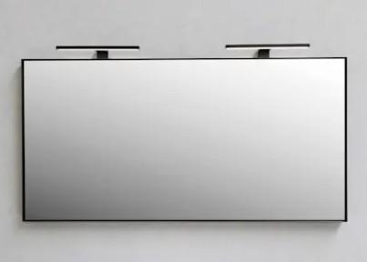 Sanibell Basicline spejl m/mat sort ramme - 100 cm Sanibell Basicline spejl m/mat sort ramme - 100 cm