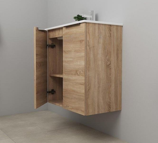 Sanibell Online 60 komplet mini badeværelsesmøbel - Bardolino eg Sanibell Online 60 komplet mini badeværelsesmøbel - Bardolino eg