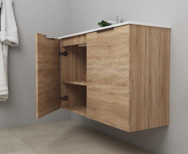 Sanibell Online 100 komplet mini badeværelsesmøbel - Bardolino eg Sanibell Online 100 komplet mini badeværelsesmøbel - Bardolino eg