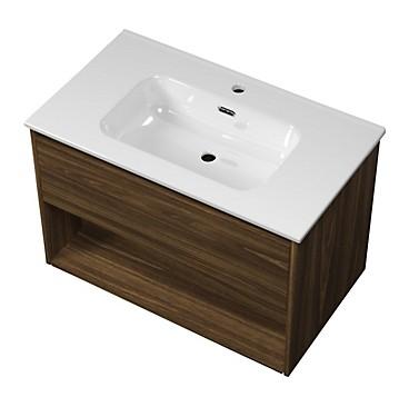 Sanibell Proline møbelsæt 80 m/integrerede greb og åben hylde - Cabana eg Sanibell Proline møbelsæt 80 m/integrerede greb og åben hylde - Cabana eg