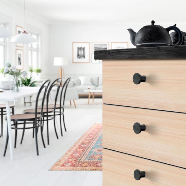 Beslagsboden BB407 møbelknop i træ - Sort ask Beslagsboden BB407 møbelknop i træ - Sort ask
