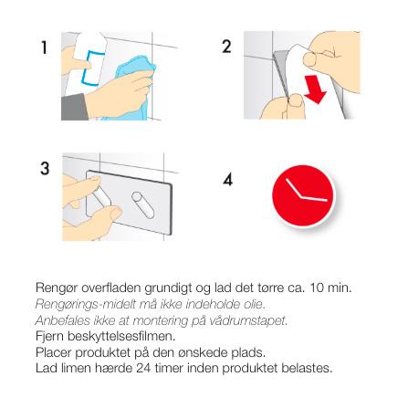 Beslagsboden h&aring;ndkl&aelig;dering, kantet - Selvkl&aelig;bende - Krom