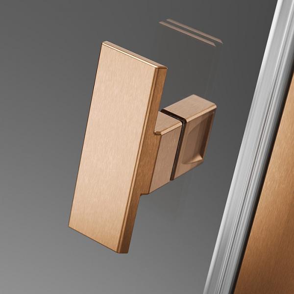 Str&oslash;mberg Noma 120 bruseniche - 80x80 cm - Klar glas/b&oslash;rstet kobber