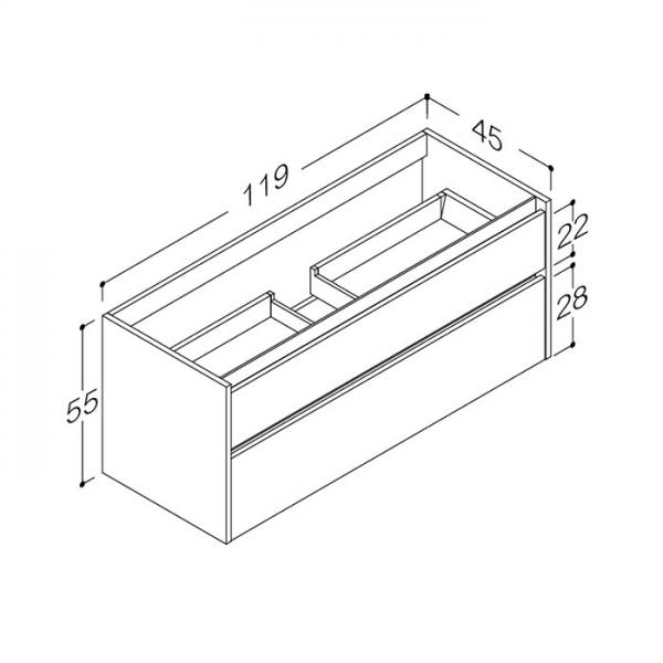 Strømberg Lux 120 møbelsæt - Dyb blå Strømberg Lux 120 møbelsæt - Dyb blå