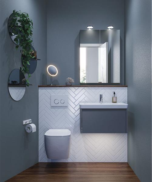 Dansani Luna Classic 60 vaskeskab m/skuffe og integreret greb - Valgfri farve Dansani Luna Classic 60 vaskeskab m/skuffe og integreret greb - Valgfri farve