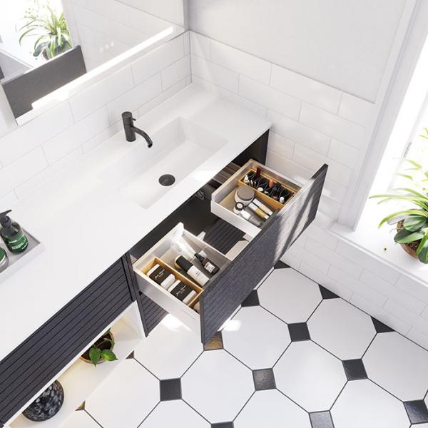 Dansani Luna Classic 220 møbelsæt m/Minore dobbeltvask og lameller - Eg noir Dansani Luna Classic 220 møbelsæt m/Minore dobbeltvask og lameller - Eg noir