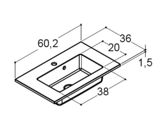 Dansani Luna Urban 60 mini møbelsæt m/Mini minore vask og skuffer - Høj - Hvid mat Dansani Luna Urban 60 mini møbelsæt m/Mini minore vask og skuffer - Høj - Hvid mat