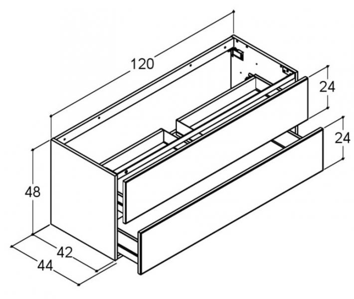 Dansani Luna Urban 120 møbelsæt m/Minore vask og skuffer - Valgfri farve Dansani Luna Urban 120 møbelsæt m/Minore vask og skuffer - Valgfri farve