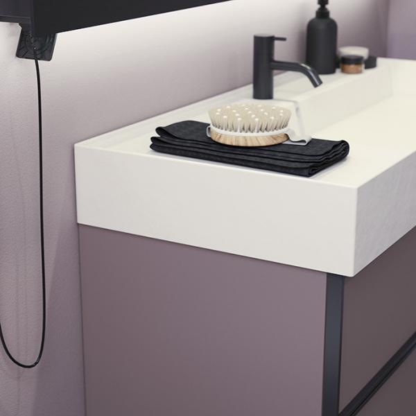 Dansani Luna Urban 100 møbelsæt m/Azym vask og skuffer - Høj - Valgfri farve/sort ramme Dansani Luna Urban 100 møbelsæt m/Azym vask og skuffer - Høj - Valgfri farve/sort ramme