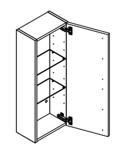 Dansani Luna Urban overskab - Venstrehængslet - Sort eg Dansani Luna Urban overskab - Venstrehængslet - Sort eg