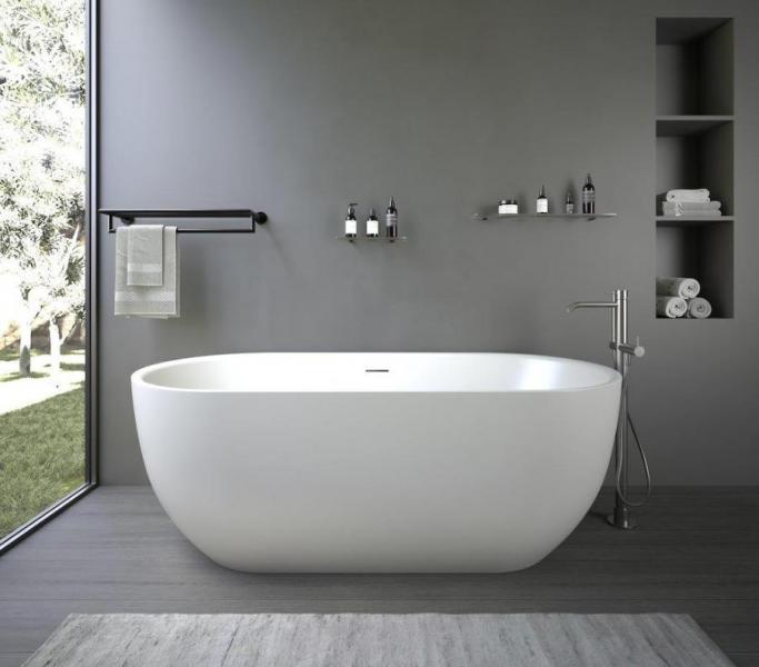 Ideavit Thalia fritstående badekar 1700 x 600 mm - Mat hvid