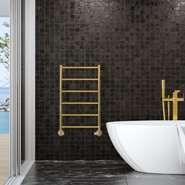 Kriss Polaris håndklædetørrer - 50x80 cm - Guld Kriss Polaris håndklædetørrer - 50x80 cm - Guld