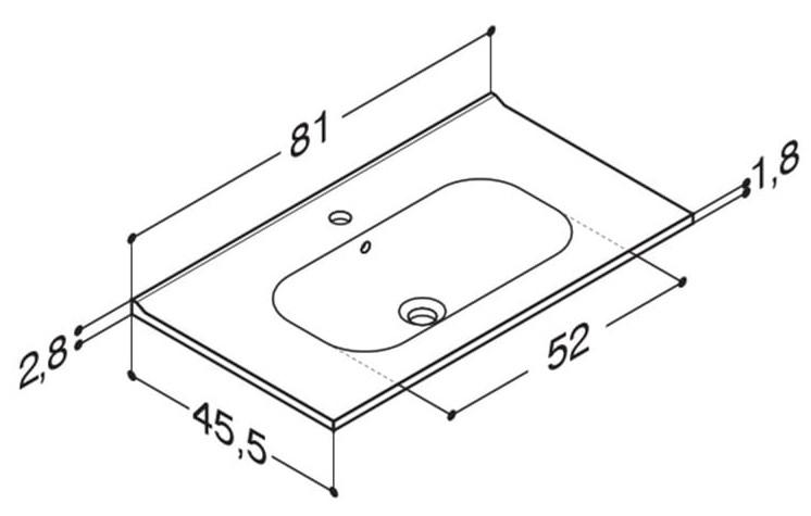 Dansani Luna Urban 80 møbelsæt m/kantate vask og skuffer - Høj - Valgfri farve
