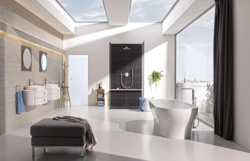 Grohe Essence New h&aring;ndvaskarmatur u/bundventil - B&oslash;rstet hard graphite