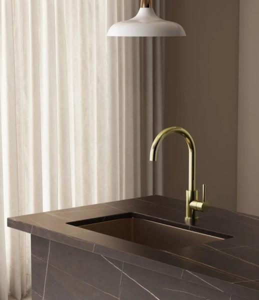 Lavabo Kubus 140 RS Round køkkenarmatur - Messing PVD