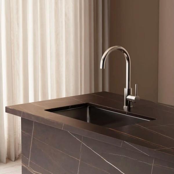 Lavabo Kubus 140 RS Round køkkenarmatur - Rustfrit stål