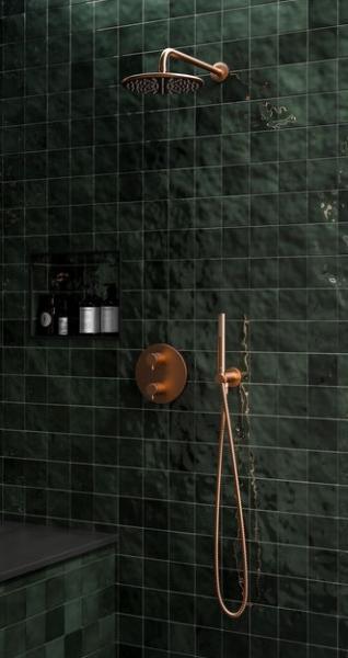 Damixa Silhouet komplet brusesystem til indbygning - Børstet kobber Damixa Silhouet komplet brusesystem til indbygning - Børstet kobber