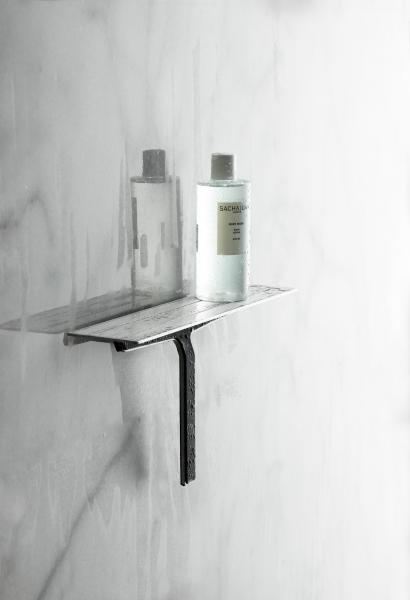 Unidrain ReFrame sæbehylde med bruseskraber - Poleret stål Unidrain ReFrame sæbehylde med bruseskraber - Poleret stål