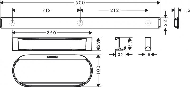 Hansgrohe WallStoris sæt til bruser - Mat hvid