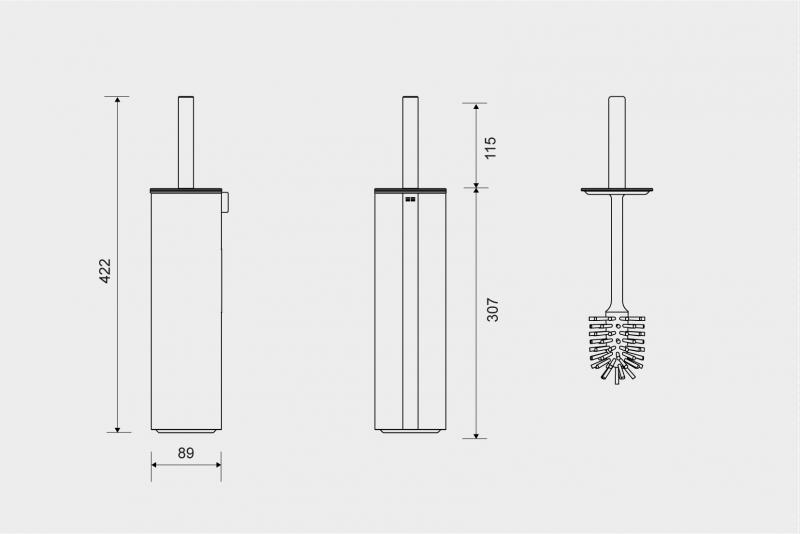 Unidrain ReFrame toiletbørste til gulv - Sort Unidrain ReFrame toiletbørste til gulv - Sort