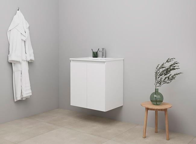 Sanibell Online 61 møbelsæt m/grebsfri låger - Mat hvid Sanibell Online 61 møbelsæt m/grebsfri låger - Mat hvid