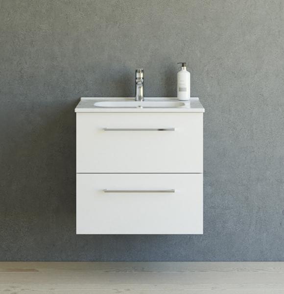 Dansani Mido+ 60 møbelsæt m/Kantate vask - Mat hvid Dansani Mido+ 60 møbelsæt m/Kantate vask - Mat hvid