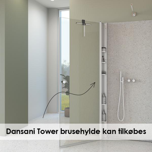 Dansani Match A+A brusehjørne - 80x90 cm - Klar glas/matkrom Dansani Match A+A brusehjørne - 80x90 cm - Klar glas/matkrom