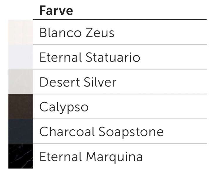 Dansani Silestone bordplade 160 cm - Blanco Zeus Dansani Silestone bordplade 160 cm - Blanco Zeus