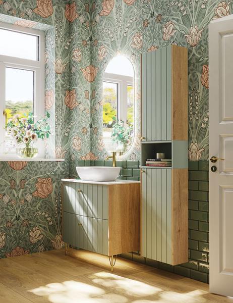 Dansani Luna Vintage 80 møbelsæt m/Stadium vask og riller - Natur eg/valgfri farve