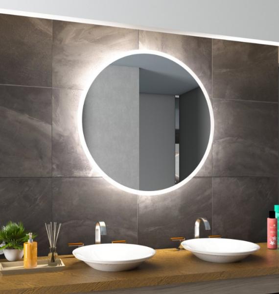 Sandra rundt spejl m/integreret LED lys og backlight - Ø110 cm Sandra rundt spejl m/integreret LED lys og backlight - Ø110 cm