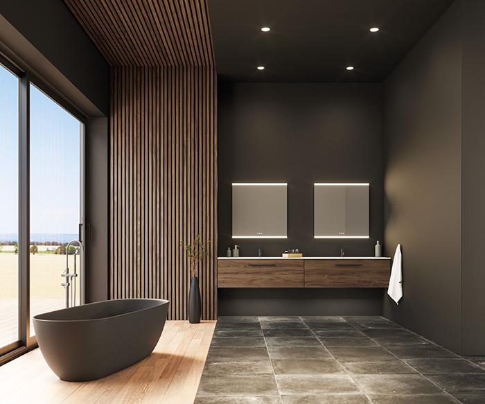 Dansani Luna Urban 240 møbelsæt m/Minore dobbeltvask og skuffer - Brun eg Dansani Luna Urban 240 møbelsæt m/Minore dobbeltvask og skuffer - Brun eg