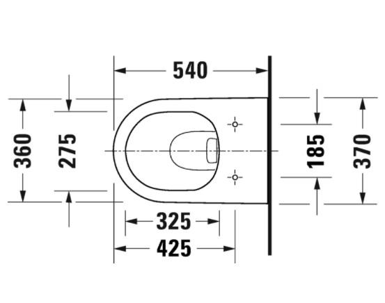 Duravit D-neo Rimless toiletpakke inkl. s&aelig;de m/soft-close, cisterne og krom betjening