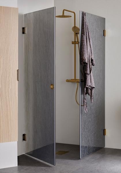 Hafa Infinity bruseniche - Lace glas - Messing - 90x90 cm Hafa Infinity bruseniche - Lace glas - Messing - 90x90 cm