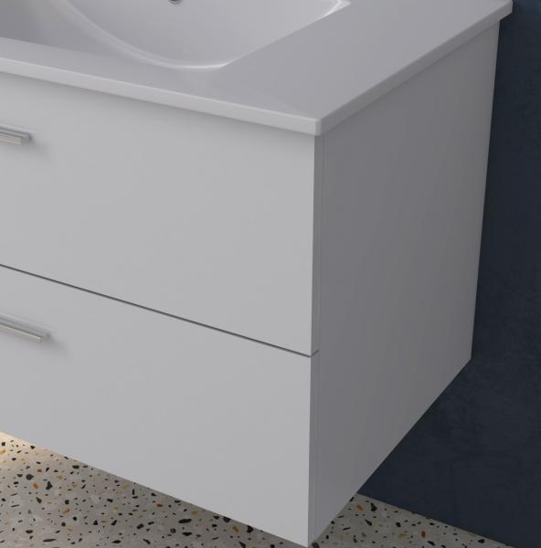 Nortiq Bergamo 61 møbelpakke inkl spejl - Mat hvid