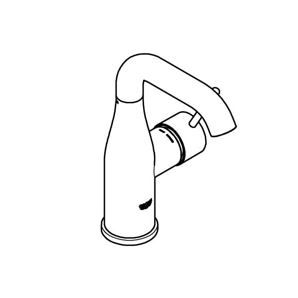 Grohe Essence New M håndvaskarmatur u/bundventil m/svingtud - Krom Grohe Essence New M håndvaskarmatur u/bundventil m/svingtud - Krom