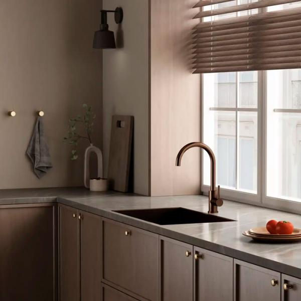 Lavabo Kubus 140 RS Round køkkenarmatur - Kobber