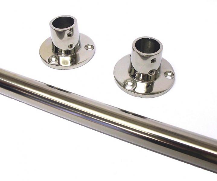 Van Der P Forhængstang 100x100cm m/2 vægflanger - Rustfri stål Van Der P Forhængstang 100x100cm m/2 vægflanger - Rustfri stål