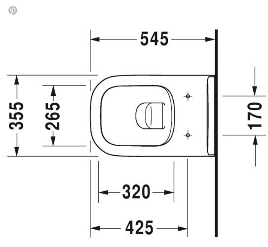 Duravit D-Code RIMless toiletpakke inkl. s&aelig;de m/softclose, cisterne og krom betjening