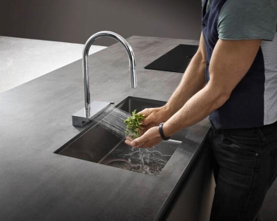 hansgrohe Aquno Select M81 køkkenarmatur U-tud m/udtræk og brus - Krom