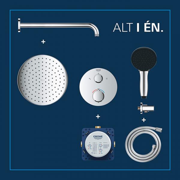 Grohe Precision 250 Vitalio Start komplet brusesystem til indbygning - Krom Grohe Precision 250 Vitalio Start komplet brusesystem til indbygning - Krom