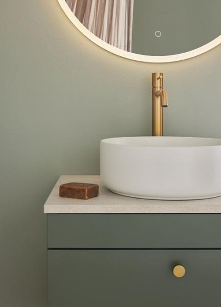 Hafa Haze 60 møbelpakke m/bowlevask - Mat grøn Hafa Haze 60 møbelpakke m/bowlevask - Mat grøn